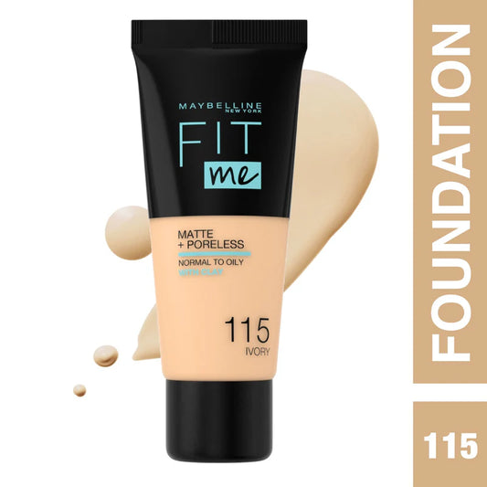 Maybelline New York Fit Me Matte Poreless Liquid Foundation Ideal For Normal To Oily Skin - Belle à Merveille