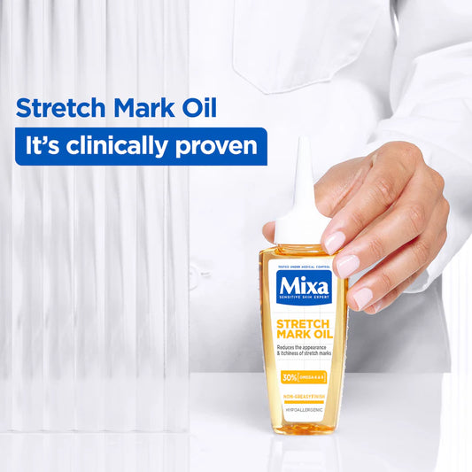 Mixa Anti Stretch Mark Oil - For Skin with Stretch Marks - With 30% Omega 6 & 9 - 100 ml