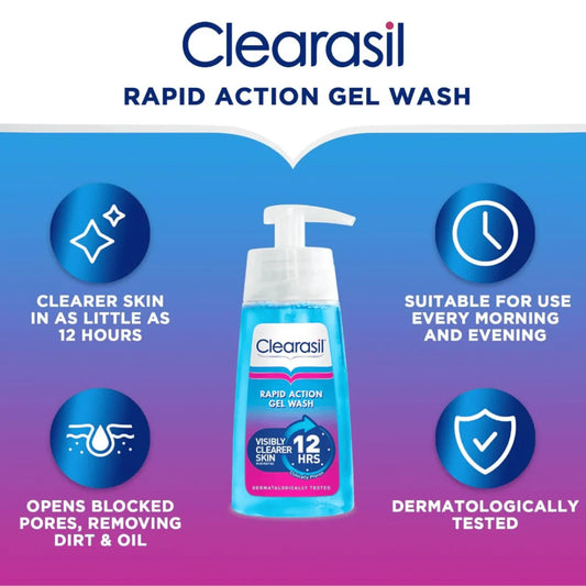 Clearasil Rapid Action Gel Wash 150mL