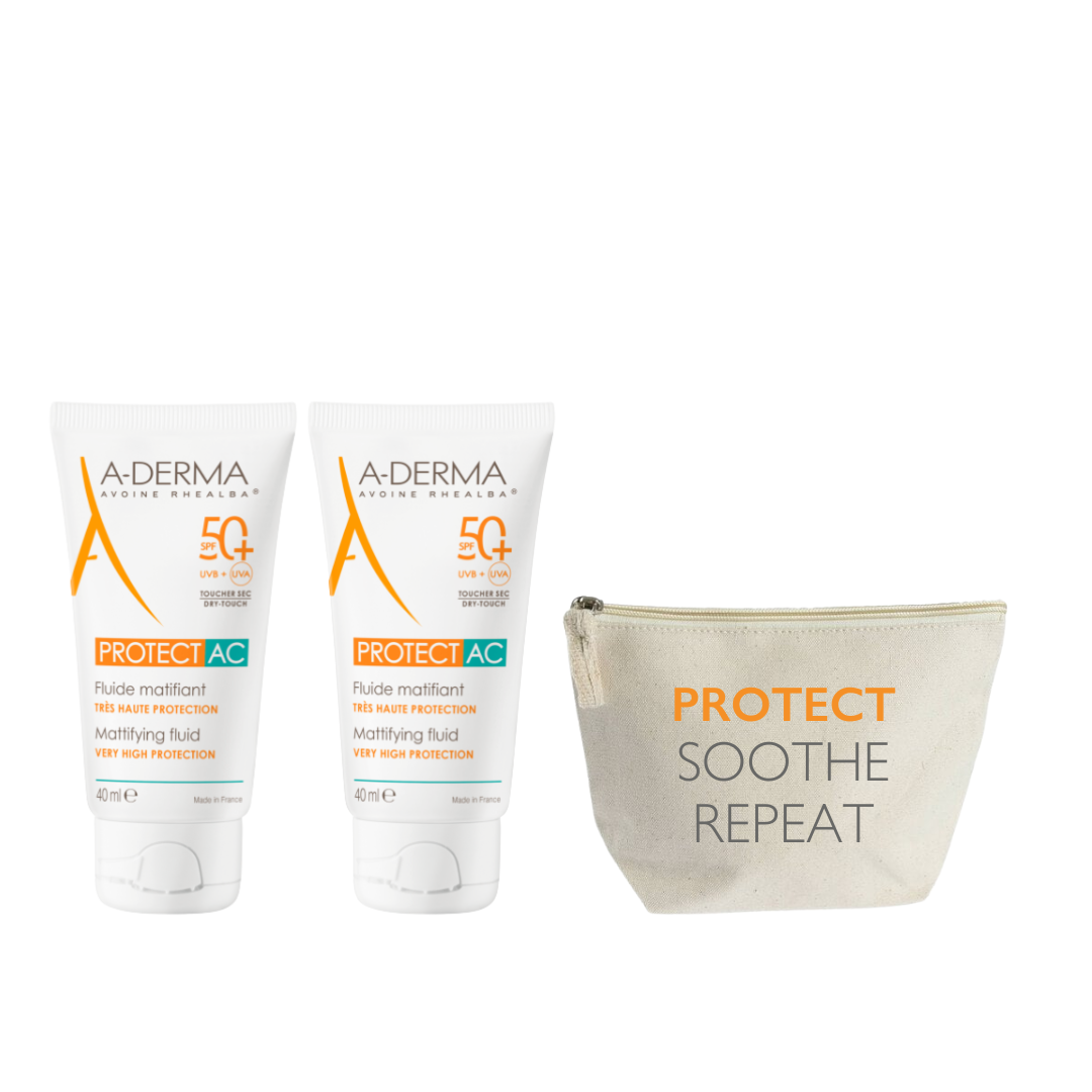 2x Protect AC Mattifying Fluid Sunscreen + Free Pouch