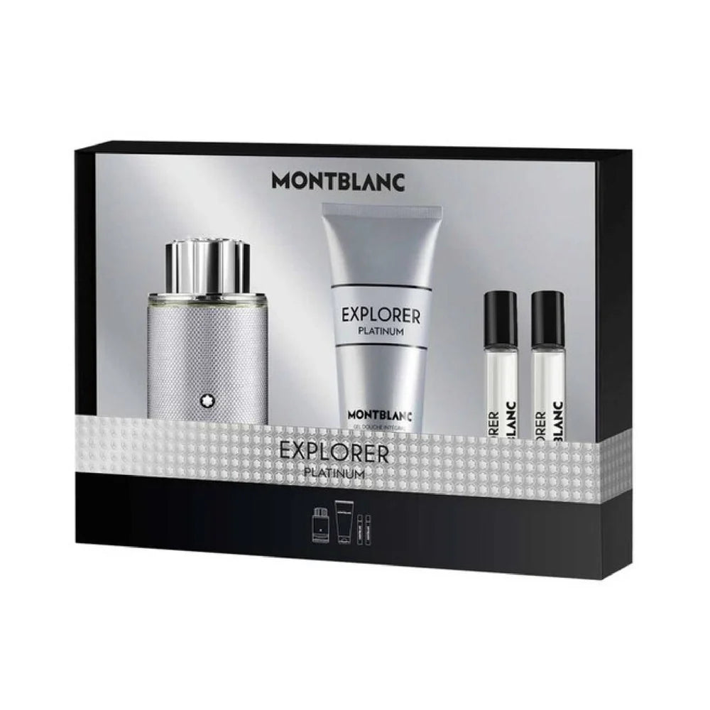 Montblanc – Explorer Platinum Homme Coffret Eau de Parfum 100 ml + 2 × 7.5 ml + Shower Gel 100 ml