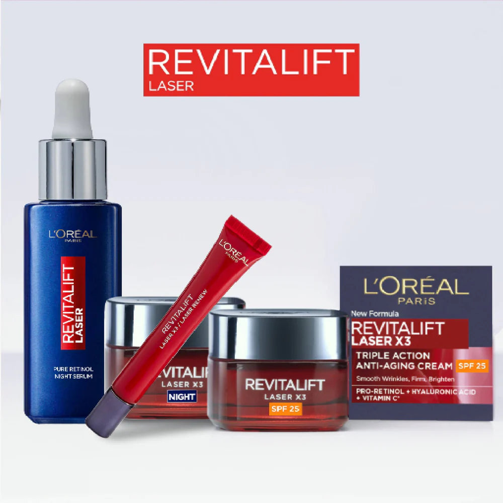 L’Oréal Paris, Revitalift Laser X3 Triple Action Anti-Aging Day Cream, to smooth Wrinkles, firm skin, and Brighten Complexion, SPF 25, 50ml