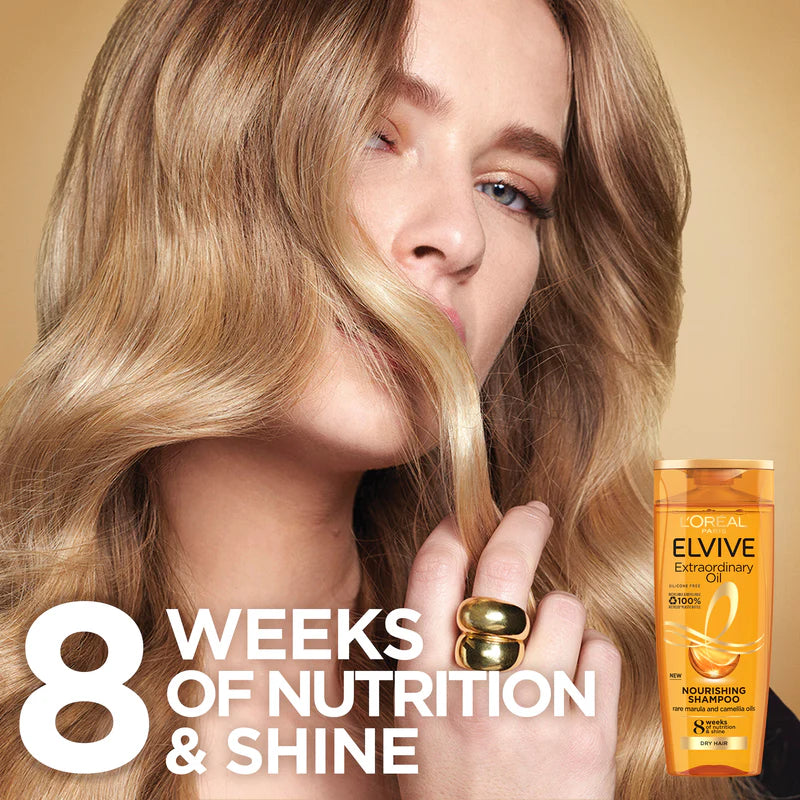 L’Oreal Paris Elvive Extraordinary Oil Nourishing Shampoo - For Normal Hair With Tendency To Dry-400 mL.