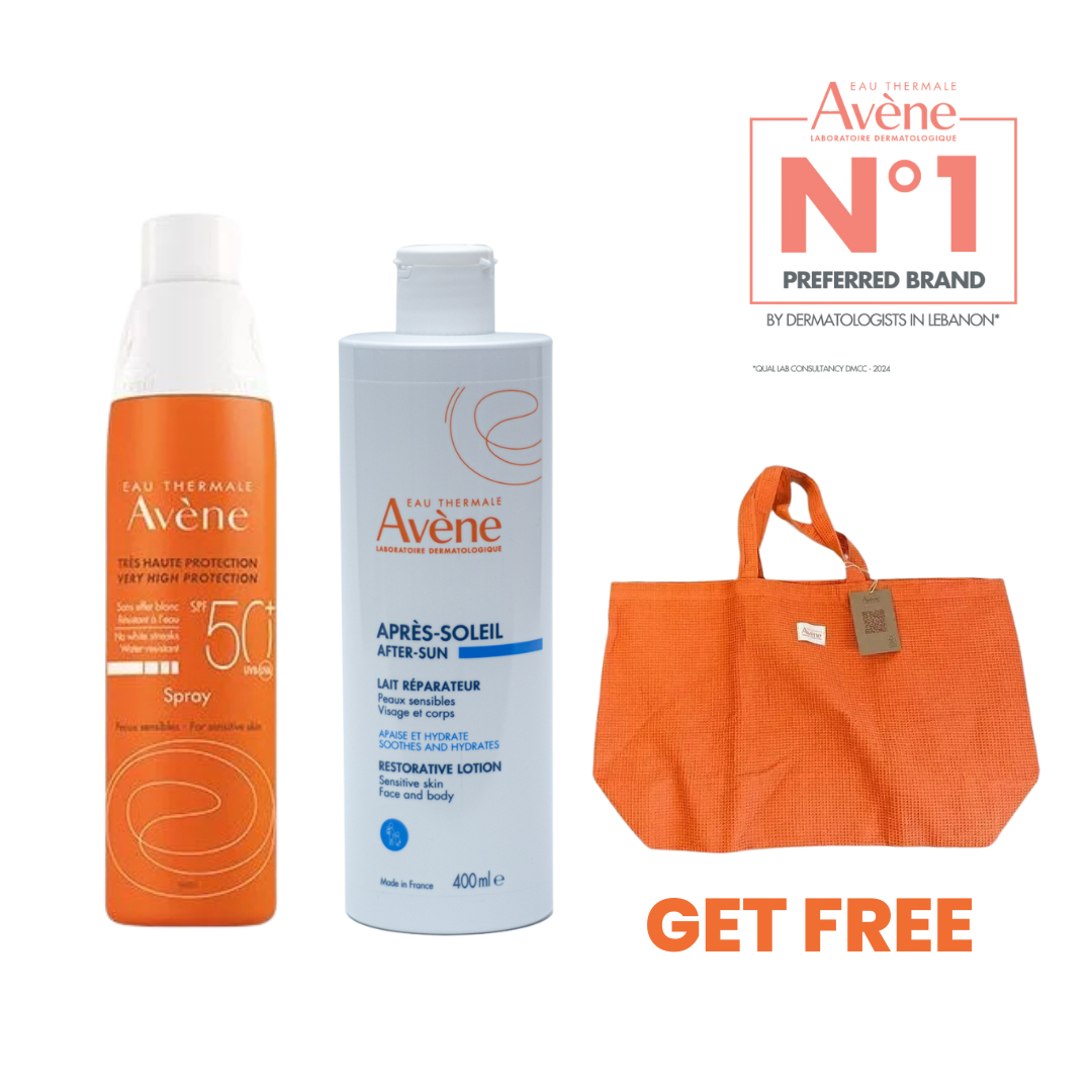 Spray Sunscreen + After Sun Restorative Lotion+ Free Bag