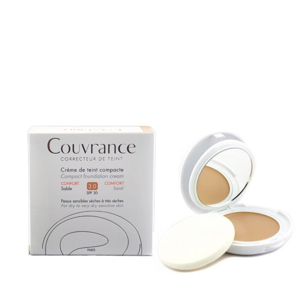 Couvrance Compact Foundation Cream Comfort Sand SPF 30 3.0 Dry To Very Dry Sensitive Skin - Belle à Merveille
