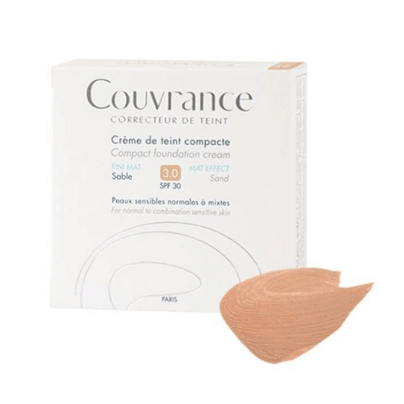 Couvrance Compact Foundation Cream Mat Effect Sand SPF 30 3.0 Normal To Combination Sensitive Skin