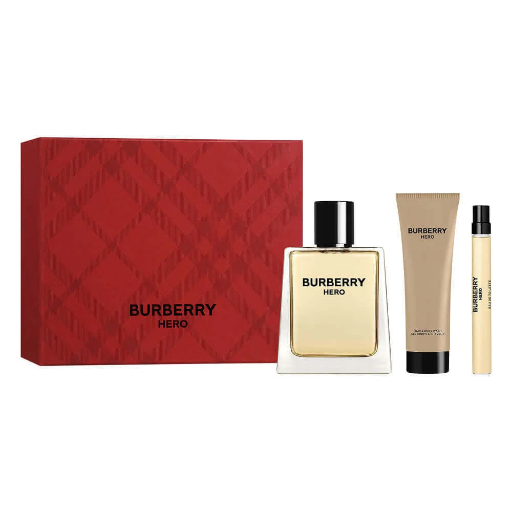 Burberry – Hero Eau de Toilette Set 100 ml + 10 ml + 75 ml Shower Gel