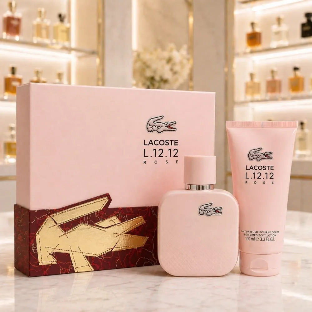 Lacoste – L.12.12 Rose Femme Coffret Eau de Parfum 50 ml + Body Lotion 100 ml