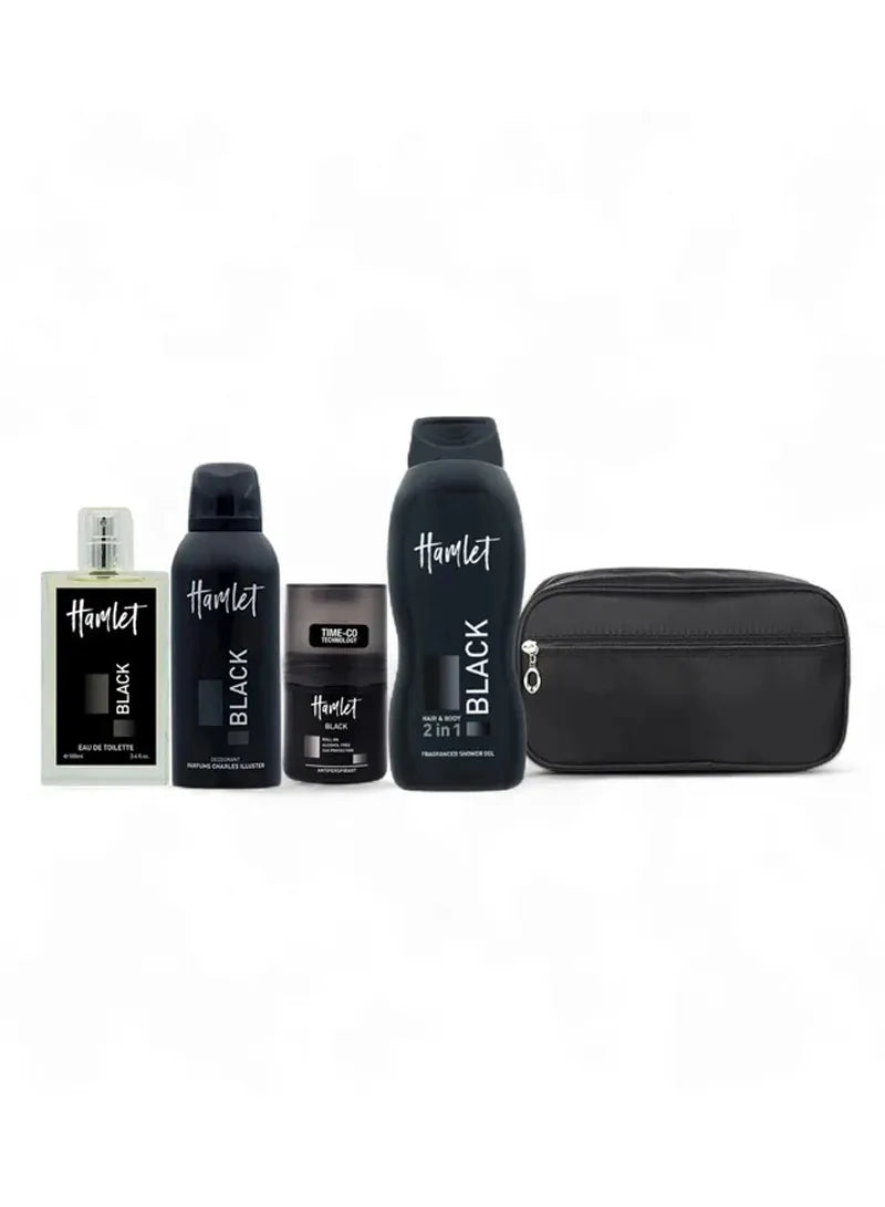 Hamlet – Black Pouch Eau de Toilette Set 100 ml + Shower Gel + Deodorant Spray + Roll-On
