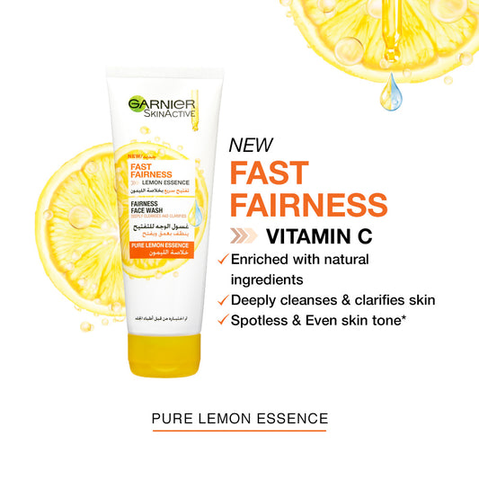 Garnier Fast Bright Vitamin C Brightening Face Wash with lemon essence 100ml