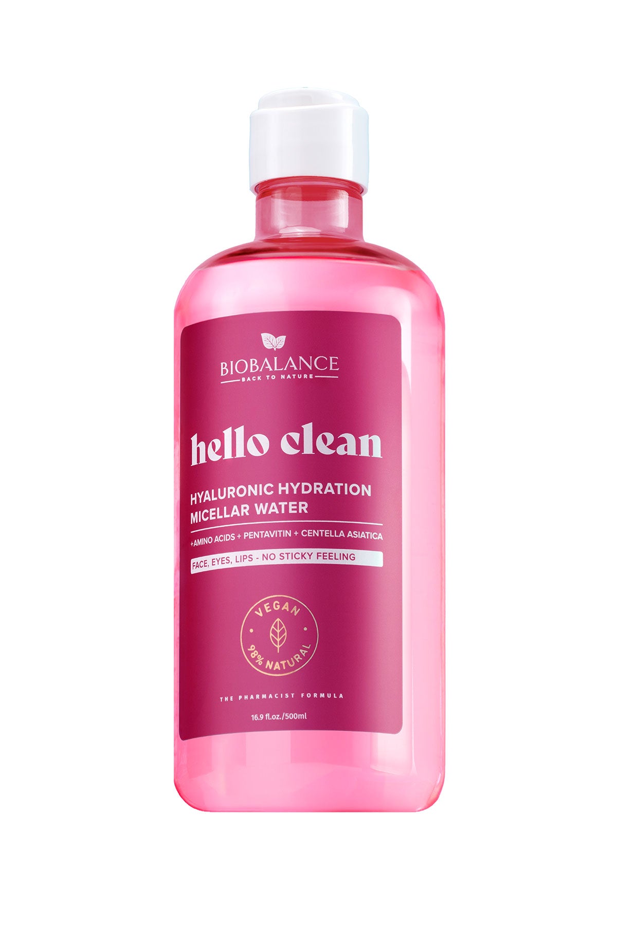 Hello Clean Hyaluronic Hydration Micellar Water 500 ml
