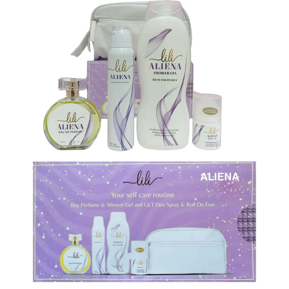 Lili Alien – Coffret Pouch Eau de Parfum 100 ml + Shower Gel + Deodorant + Roll-on
