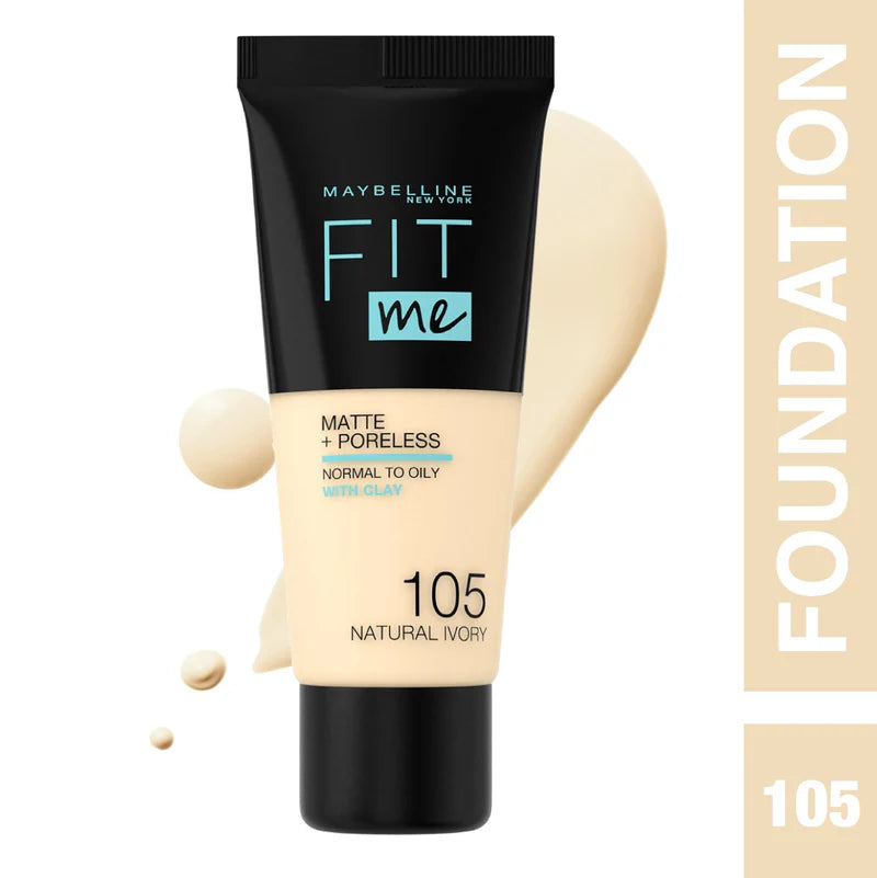 Maybelline New York Fit Me Matte Poreless Liquid Foundation Ideal For Normal To Oily Skin - Belle à Merveille