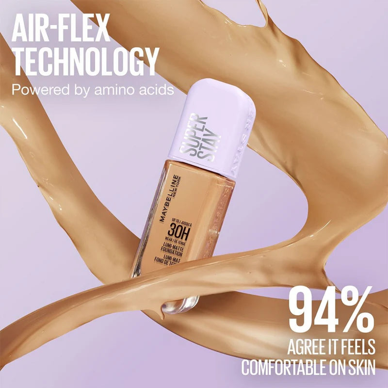 Maybelline New York Super Stay Lumi-Matte, Light As Air Foundation - 30H Longwear - Belle à Merveille