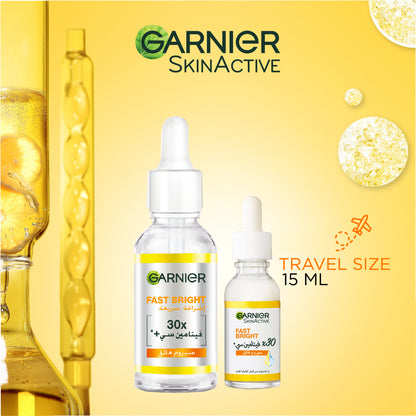 Garnier Fast Bright Vitamin C + Niacinamide 30x Brightening Booster Serum 30ml