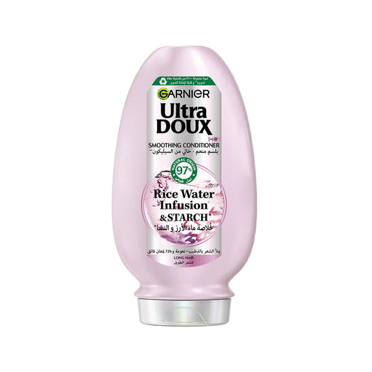 Garnier Ultra Doux Rice Water Infusion & Starch Conditioner, for Long Hair, Smooth and Shine