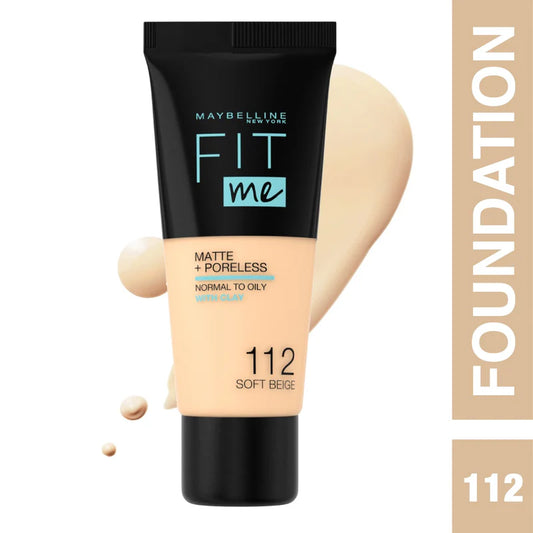 Maybelline New York Fit Me Matte Poreless Liquid Foundation Ideal For Normal To Oily Skin - Belle à Merveille