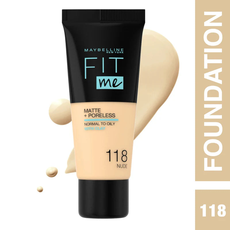 Maybelline New York Fit Me Matte Poreless Liquid Foundation Ideal For Normal To Oily Skin - Belle à Merveille