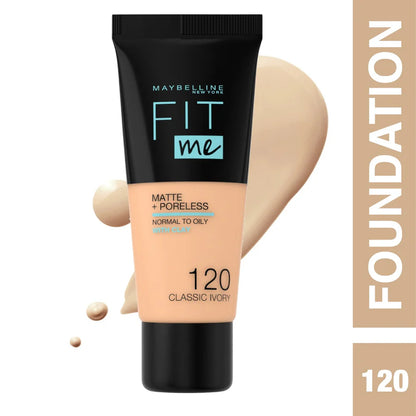 Maybelline New York Fit Me Matte Poreless Liquid Foundation Ideal For Normal To Oily Skin - Belle à Merveille