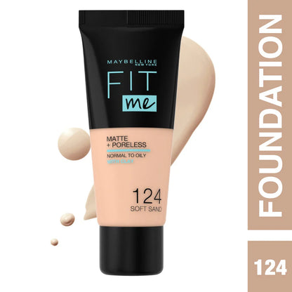 Maybelline New York Fit Me Matte Poreless Liquid Foundation Ideal For Normal To Oily Skin - Belle à Merveille