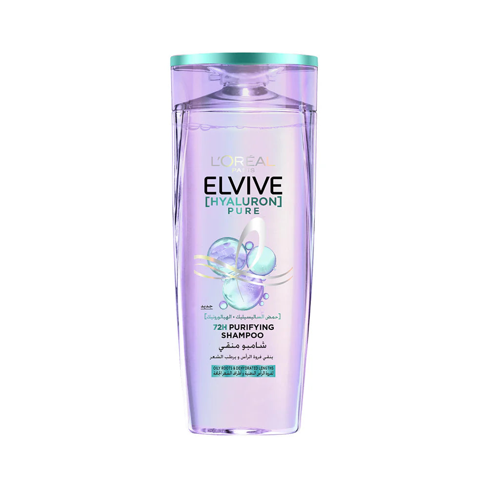 L’Oréal Paris Elvive Hyaluron Pure Purifying Shampoo for Oily Roots And Dehydrated Length 600 ML