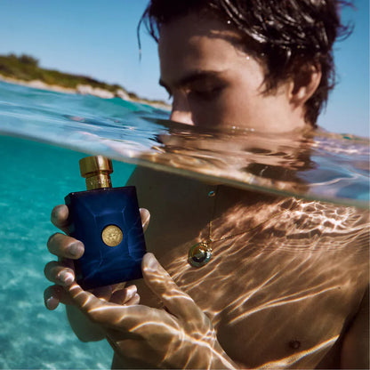 Versace - Dylan Blue Homme Eau de Toilette Coffret 100 ml + 10 ml + Trousse (pouch)
