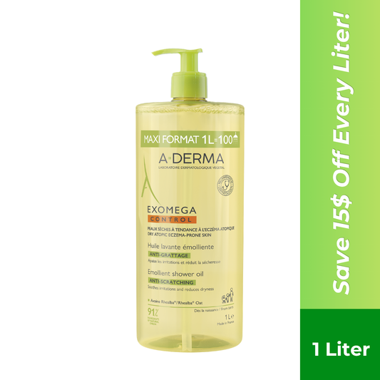 Exomega Control Emollient Shower Oil 1L