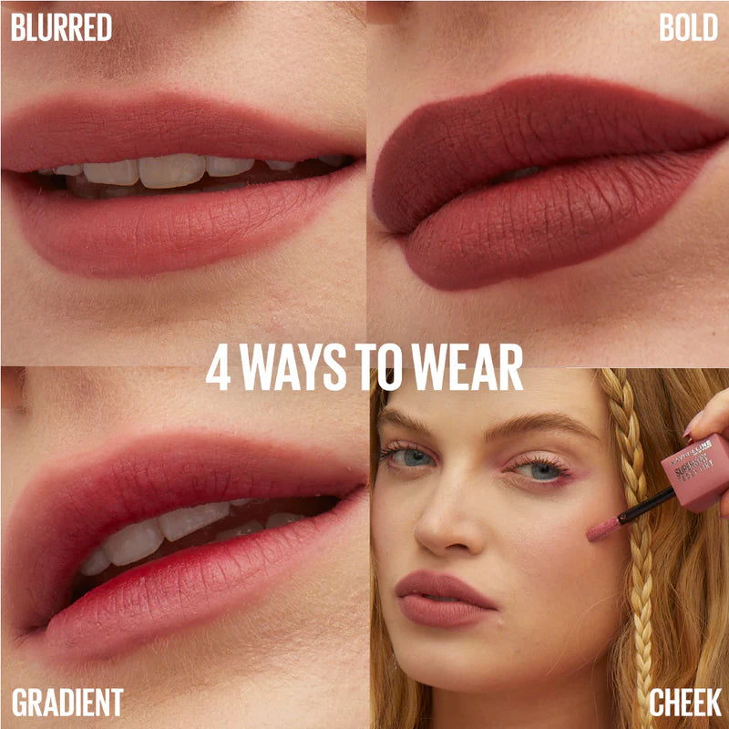 Maybelline Super Stay Teddy Tint Soft Blurred Matte Lip Tint | 12h Longwear, Transfer proof - Belle à Merveille