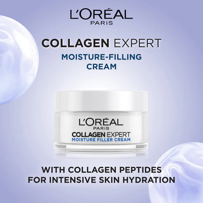 L’Oréal Paris, Collagen Expert Moisture-Filling Cream, With Glycerin & Collagen Peptide Fractions, for Firmness Boosting and Improved Elasticity, 50ml