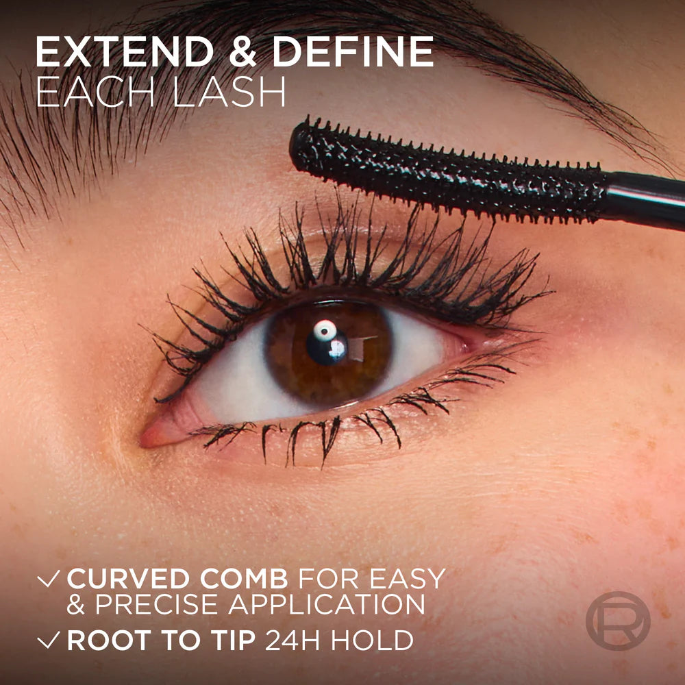 L’Oréal Paris Telescopic Extensionist Mascara for 24H Long-Lasting Curl, Volume, and Exceptional Lengthening Eyelashes with Eyelash-Extension Effect