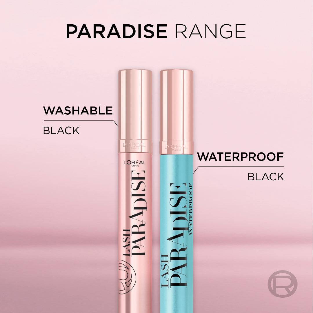 L'Oréal Paris Lash Paradise 24 Hour, Volumizing and Lengthening Black Mascara- Washable