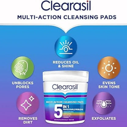 Clearasil Ultra 5in1 Cleansing Pad 65 Pads