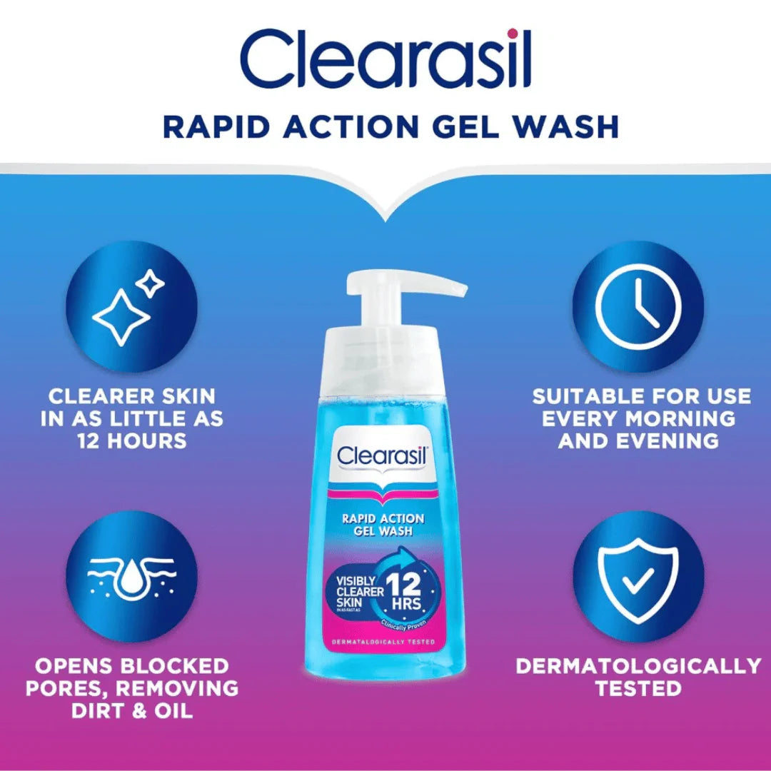 Clearasil Rapid Action Gel Wash 150mL