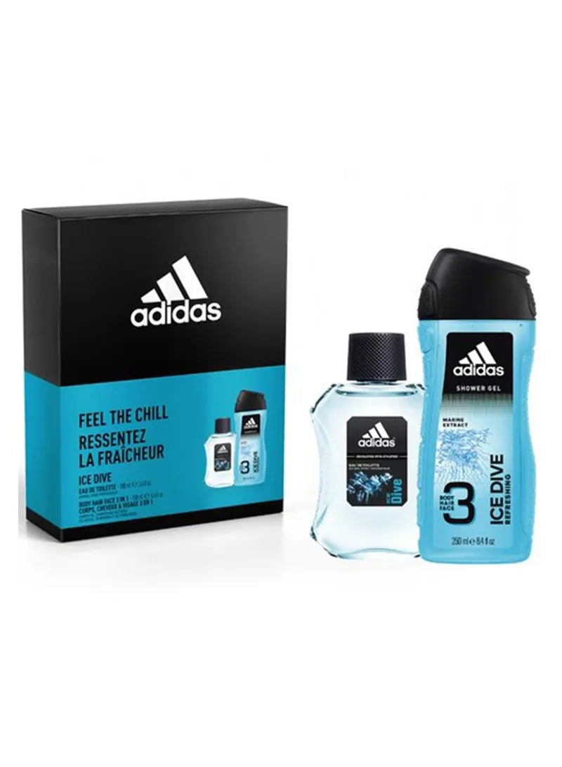 Adidas-Ice Dive Eau de Toilette Spray 100ml + Shower Gel 250ml Set