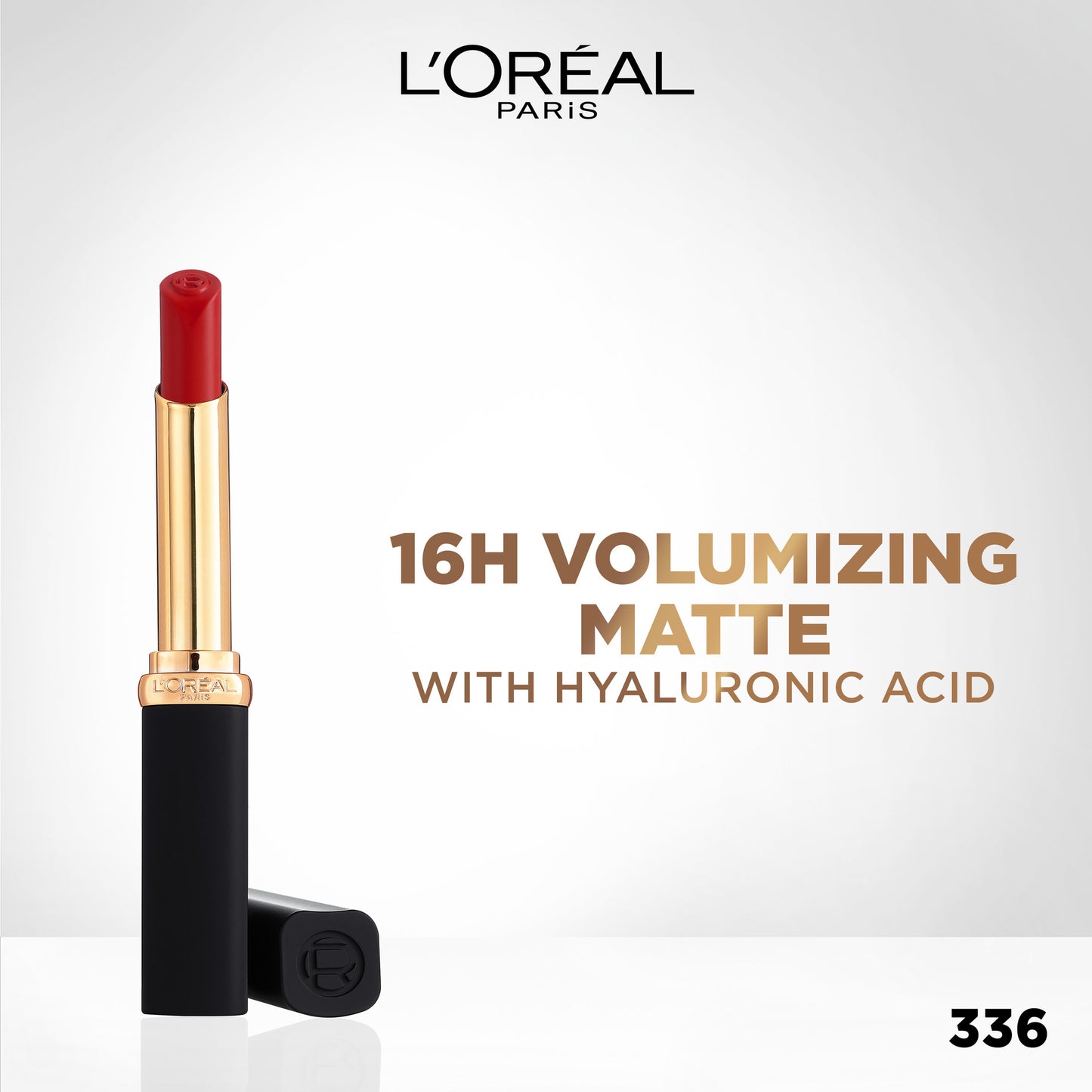 L’Oréal Paris Colour Riche Intense Volume Matte Lipstick with Hyaluronic Acid -16hr wear-336 Rouge Avant-Garde