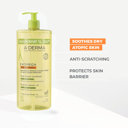 Exomega Control Emollient Shower Oil 1L