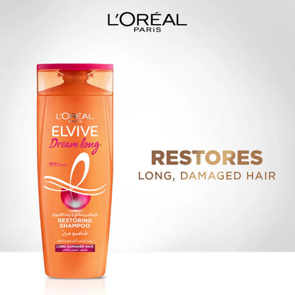 L’Oréal Paris Dream Long Restoring Shampoo For Long, Damaged Hair- Infused with Keratin and Protective Oil-600ml