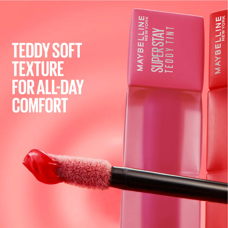 Maybelline Super Stay Teddy Tint Soft Blurred Matte Lip Tint | 12h Longwear, Transfer proof - Belle à Merveille
