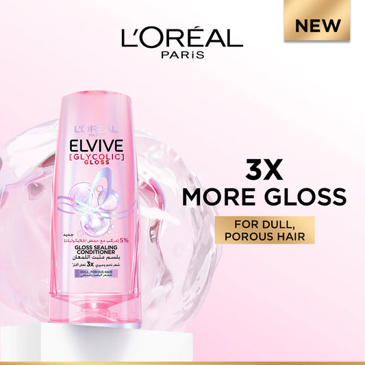 L’Oréal Paris, Elvive, Glycolic Gloss Conditioner, Glossing treatment, 5% [Gloss Complex] with Glycolic Acid, 200ml