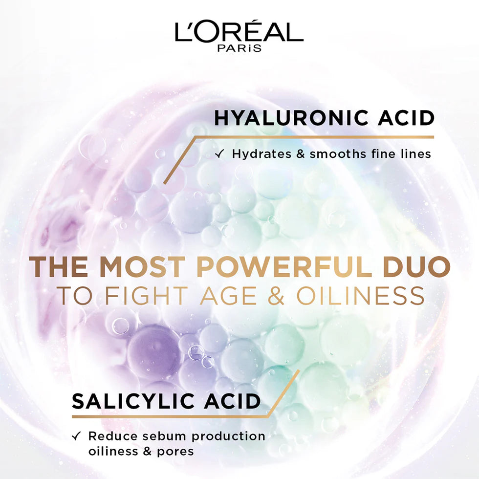 L’Oréal Paris, Hyaluron Expert Oil Control Deep Cleansing and Hydrating Gel, With Hyaluronic Acid and Salicylic Acid, for Combination to Oily Skin - 200ml