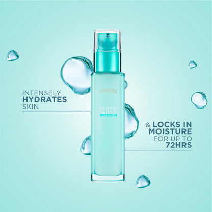 L'Oréal Paris, Hydra Genius, Water-Based Gel Facial Moisturiser, with Aloe Vera, for Dry and Sensitive Skin, 70 ml