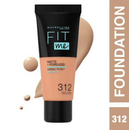 Maybelline New York Fit Me Matte Poreless Liquid Foundation Ideal For Normal To Oily Skin - Belle à Merveille