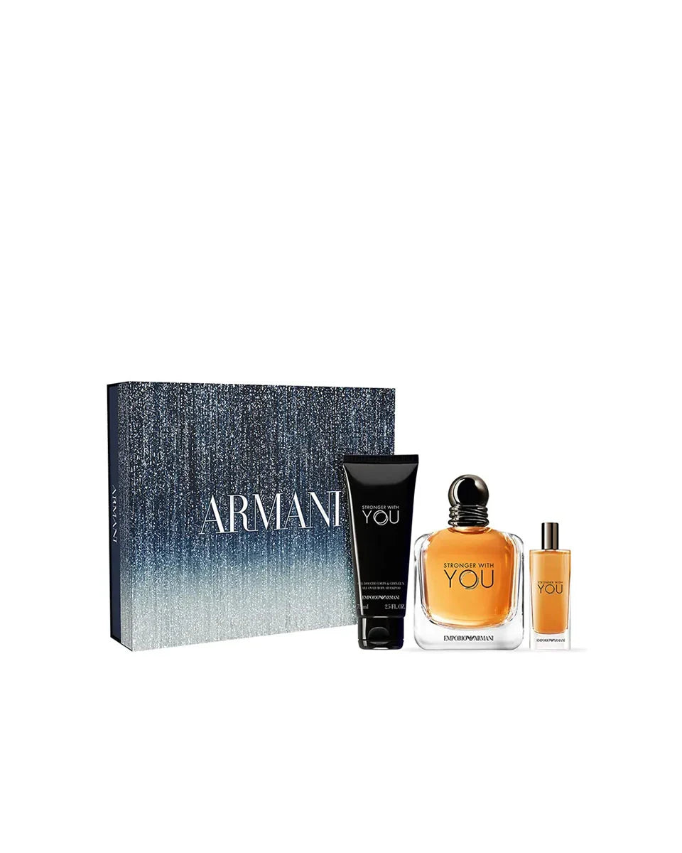 Giorgio Armani - Stronger With You Homme Eau de Toilette Coffret 100 ml + 15 ml + Shower Gel 75 ml