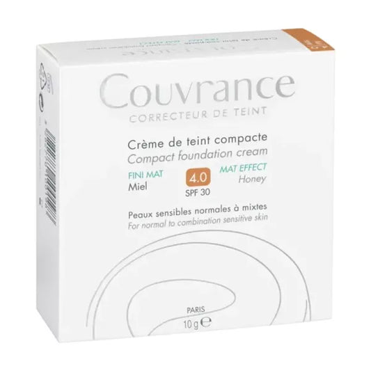 Couvrance Compact Foundation Cream Mat Effect Honey SPF30 4.0 Normal To Combination Sensitive Skin