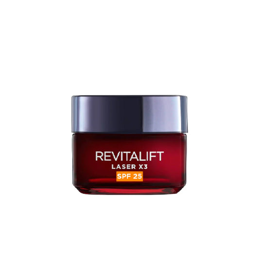 L’Oréal Paris, Revitalift Laser X3 Triple Action Anti-Aging Day Cream, to smooth Wrinkles, firm skin, and Brighten Complexion, SPF 25, 50ml