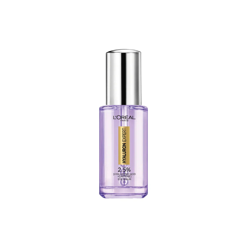 L’Oréal Paris, Hyaluron Expert Eye Serum, Targeted Eye Contour Treatment for Hydration and Plump, with Hyaluronic Acid and Caffeine, 20ml