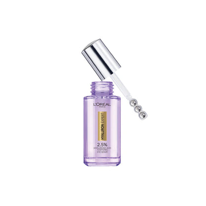 L’Oréal Paris, Hyaluron Expert Eye Serum, Targeted Eye Contour Treatment for Hydration and Plump, with Hyaluronic Acid and Caffeine, 20ml