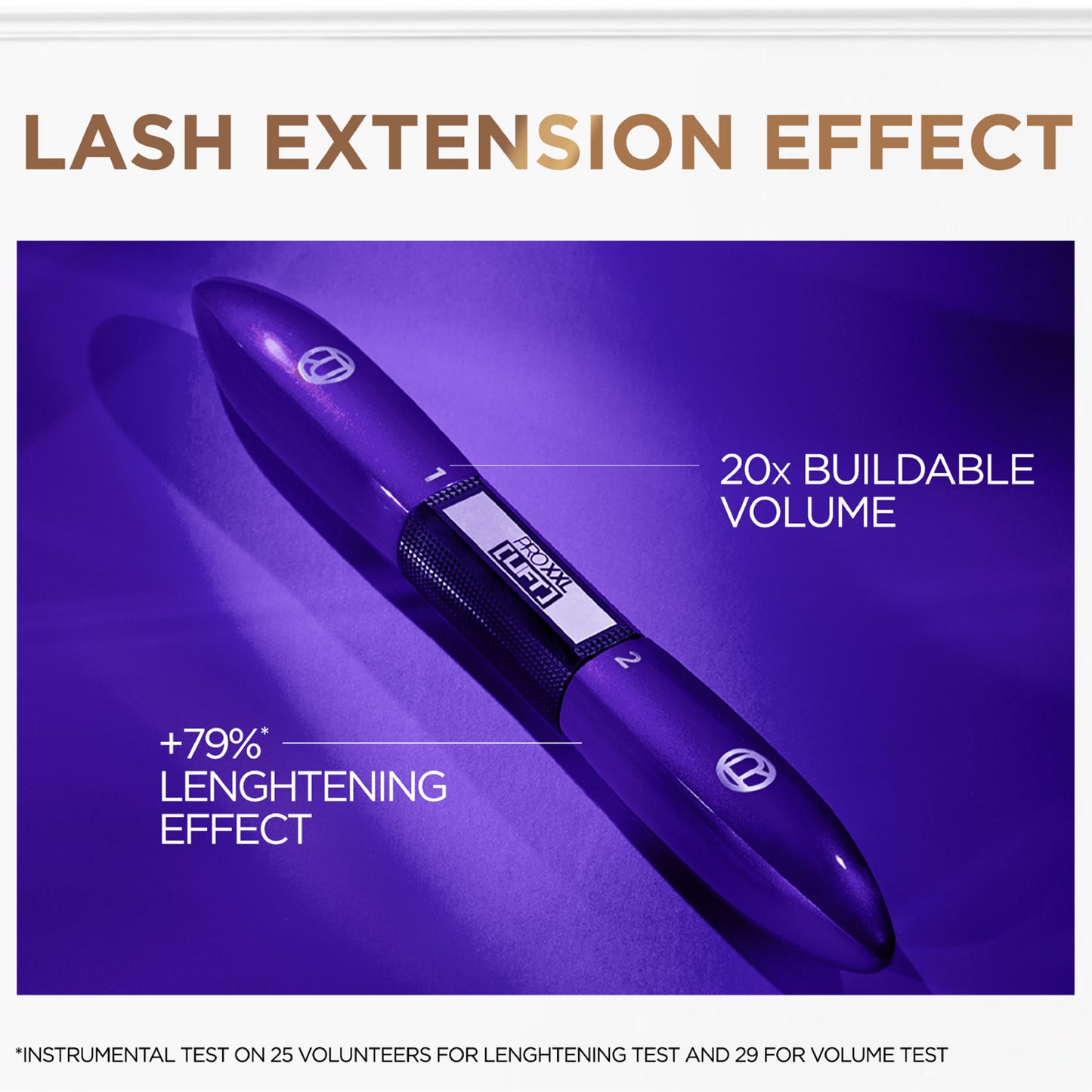 Be your own pro with Pro XXL Extension Mascara, inspired by beauty salons and powered by science. A lengthening mascara to give you the look of salon lash extensions in 2 quick and easy steps.