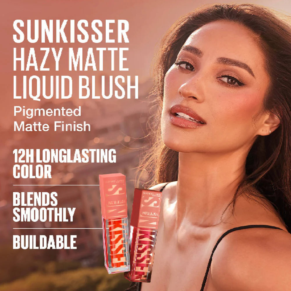Maybelline Sunkisser 12H Longwear Multi-use Matte Liquid Blush, Bronzer, Blendable, Buildable - Belle à Merveille