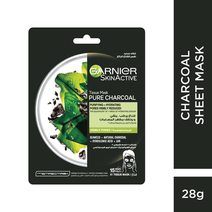 Garnier Charcoal and Algae Hydrating & Purifying Tissue Mask - Belle à Merveille